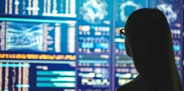 Una persona consulta datos en una pantalla